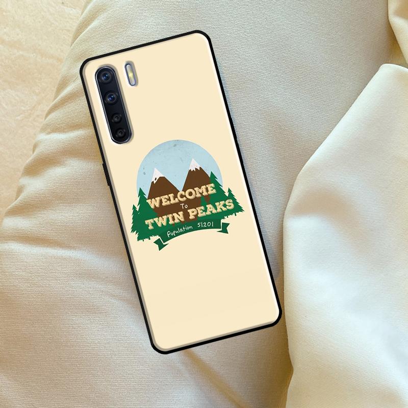 Welcome To Twin Peaks Case For Oppo A96 A76 A16 A18 A38 A58 A78 A98 A74 A94 A54 A80 A60 A40 A15 A17 A57 A5 A6 Pro