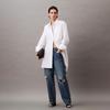 Calvin Klein Ss25 Cotton Loose Minimalist Long Sleeve Dress Women Dresses Moonlight-White 47AB001