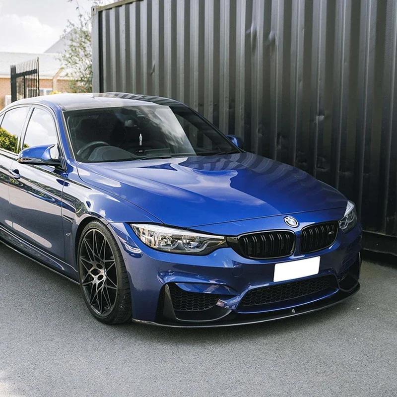 High Quality ABS 4Pcs Car Front Lip Bumper Spoiler Body Kit Glossy Black Carbon Look For BMW 3 Series F30 2012-2018 M3 Style