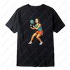 Tennis Player Woman Cartoon Print Womens TShirt Cotton Summer Sport Casual Fashion Trendy Design