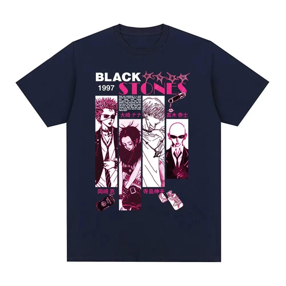 Anime Nana Osaki Černé kameny grafika Bavlna Y2k Tričko dámské Pánské Letní prodyšné Japonská Manga unisex Krátký rukáv