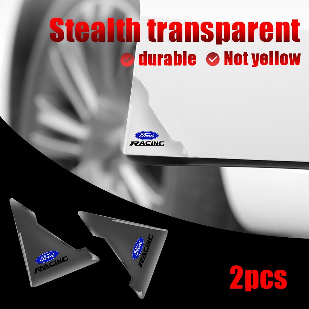 ENNG2 2pcs Transparent Car Door Corner Cover Anti-Scratch Protector Sticker for Ford Focus Mk4 ST Kuga Ranger Mondeo Mustang Fiesta