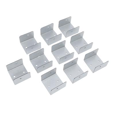 10 Stück Holzpfostenbefestigungen U-Form Verzinkter Stahl Diebstahlschutz Vibrationsschutz Zaunfeldklemmen für Beton-Holzpfosten 35mm / 1,38 Zoll