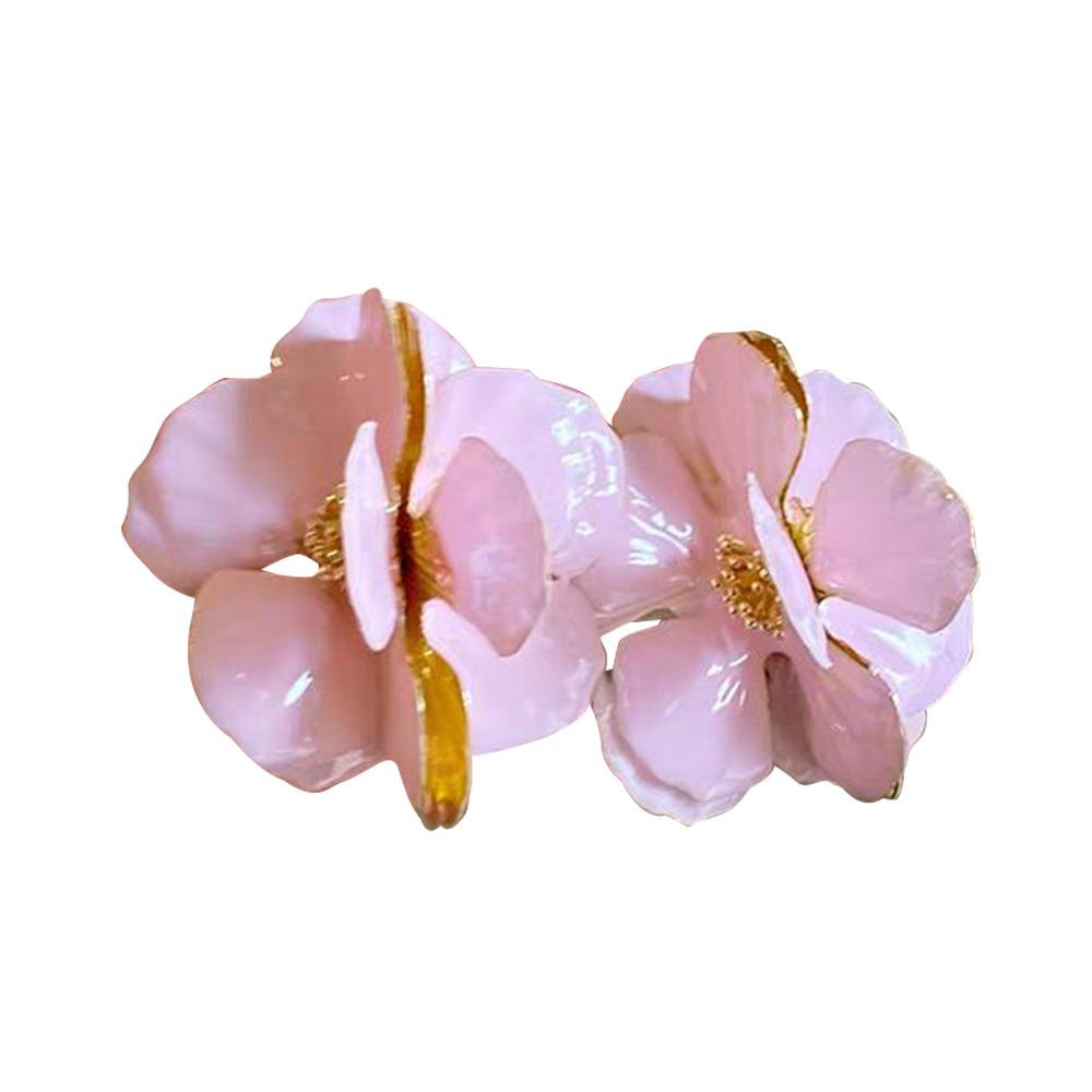 Exaggerated Red Flower Earrings Vintage Statement Earrings Party Holiday Jewelry  for Women & Girls