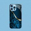 Business Blue Texture Man Protect PhoneCase Glass PhoneCase for iPhone 17 16 15 14 13 12 11pm Pro Plus Dropresistant Cellphone