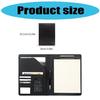 PU Leather Conference Folder with Clipboard Multiple Pocket Card Pocket Pen Slot Clipboard Business Document File Folder