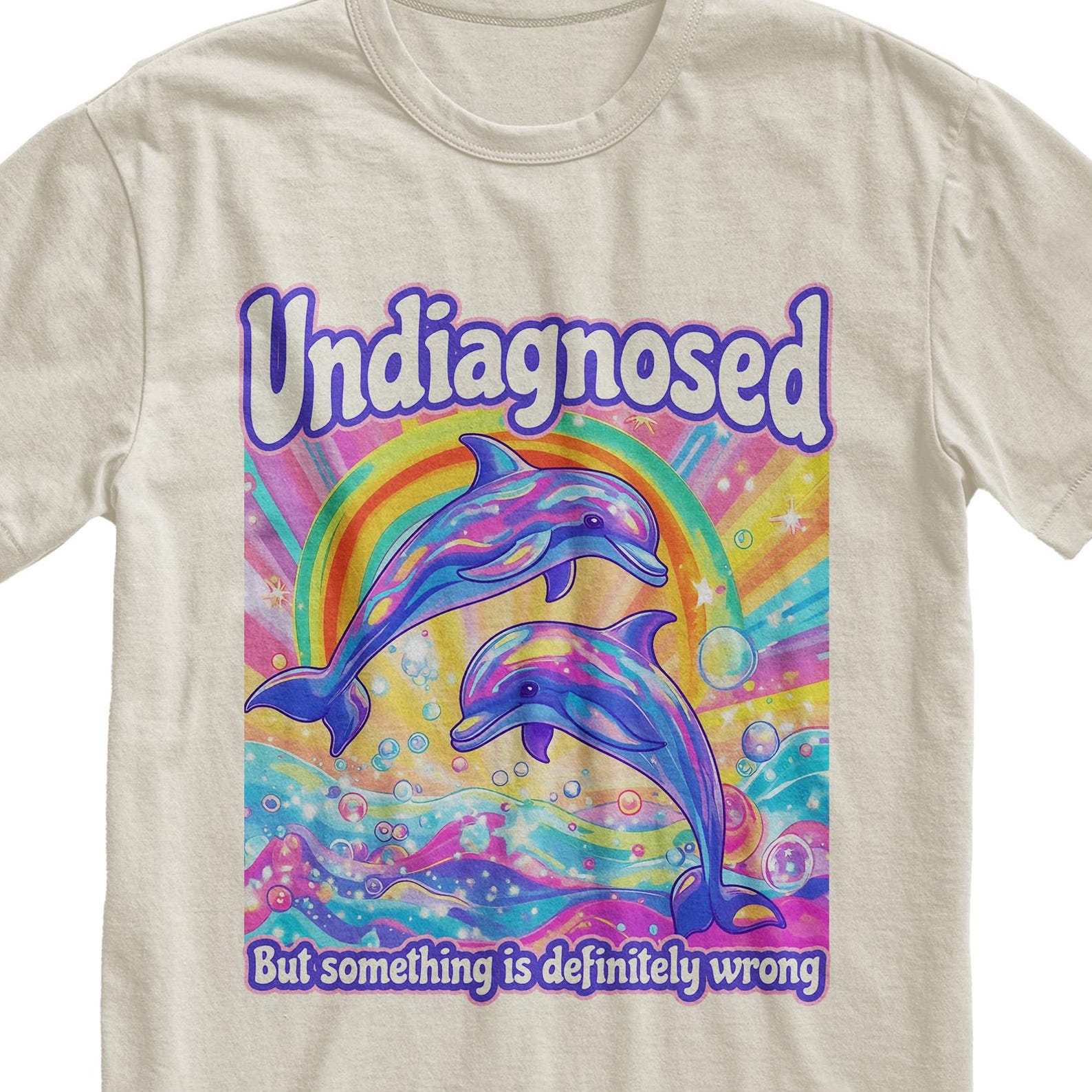 Undiagnosed Dolphin Funny Meme T-Shirt 3XL