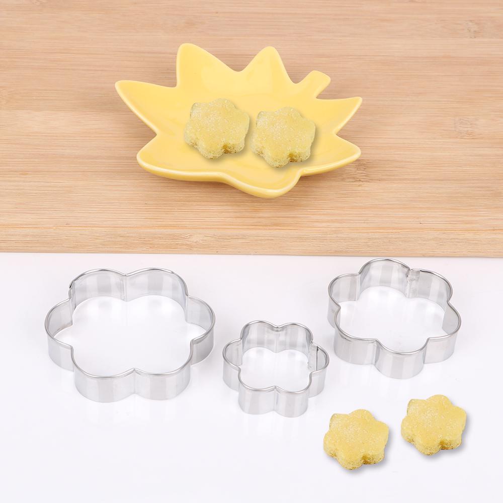 Biscuit DIY Mold 3pcs/set Star Heart Flower Cutter Egg Mould Cookie Cutter Baking Mould Baking Mould HILIFE Stainless Steel