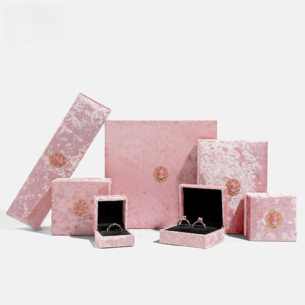 Bracelets Wedding Ring Display Case Pink Necklace Storage Box Retro Jewelry Box Gifts