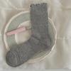 Women's Lace Mesh Mid-Calf Socks: Spring/Autumn, Cotton, Korean/Japanese Style, Ballet & Slouch Design.