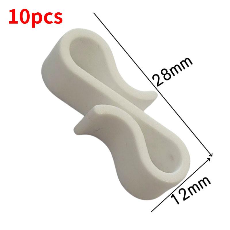 

Водосточный желоб 10 шт. Подвесные крючки S-клипсы для рождественских гирлянд вечеринки на открытом воздухе белый