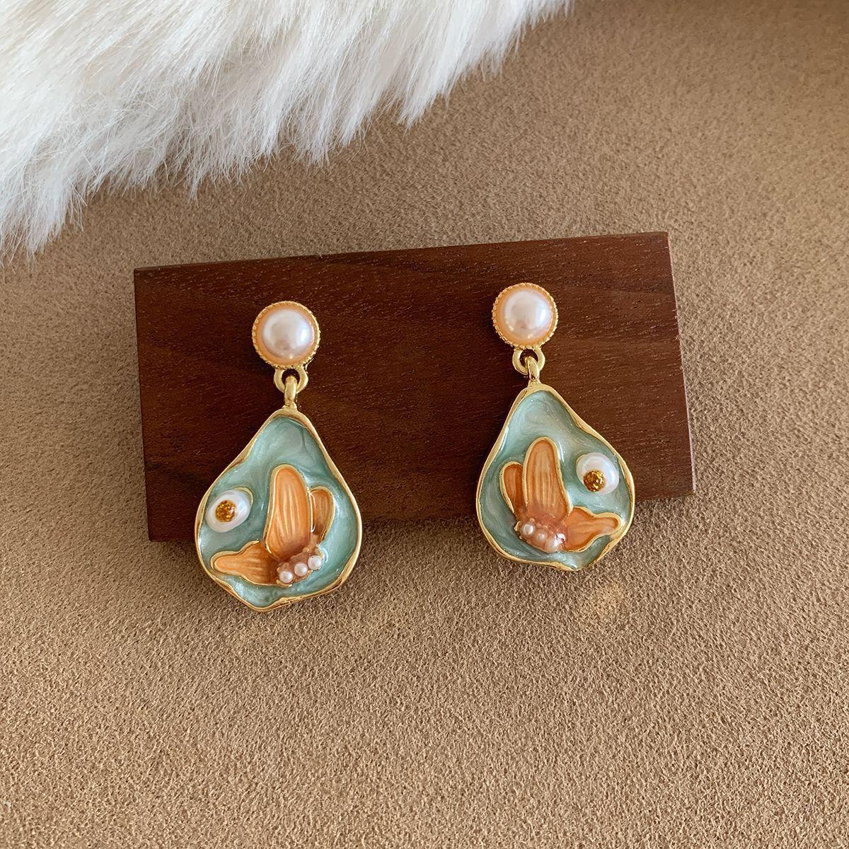 

Модные серьги-подвески для женщин оранжевый