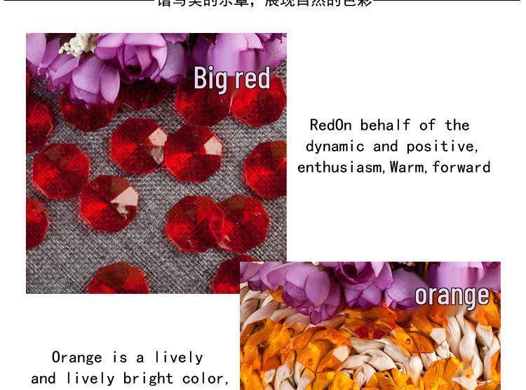 Octagonal Double-Hole Clear Acrylic Beads for DIY Money Tree Crafting
