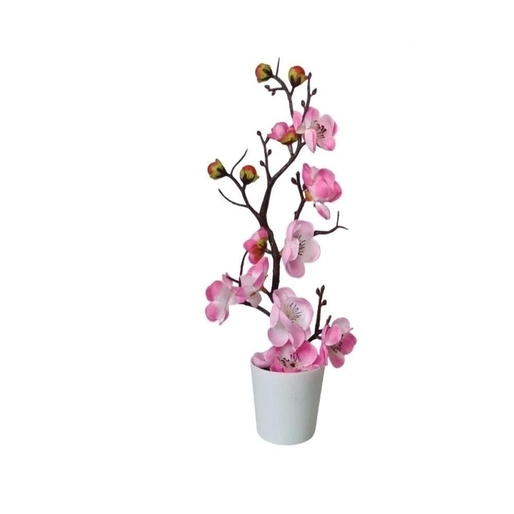 

Sweet Artificial Plum Flowers Bright Color Simulation Blossom Potted Plum Flower Office