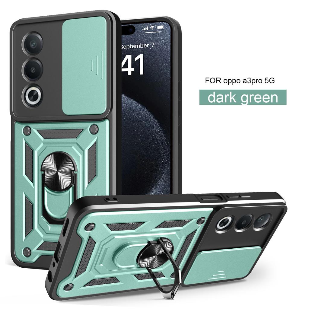 For OPPO A3 5G Japan Case OPPO A3 5G Japan Cover Magnetic Ring Holder Armor Phone Case Slide Camera Protect Back Cover