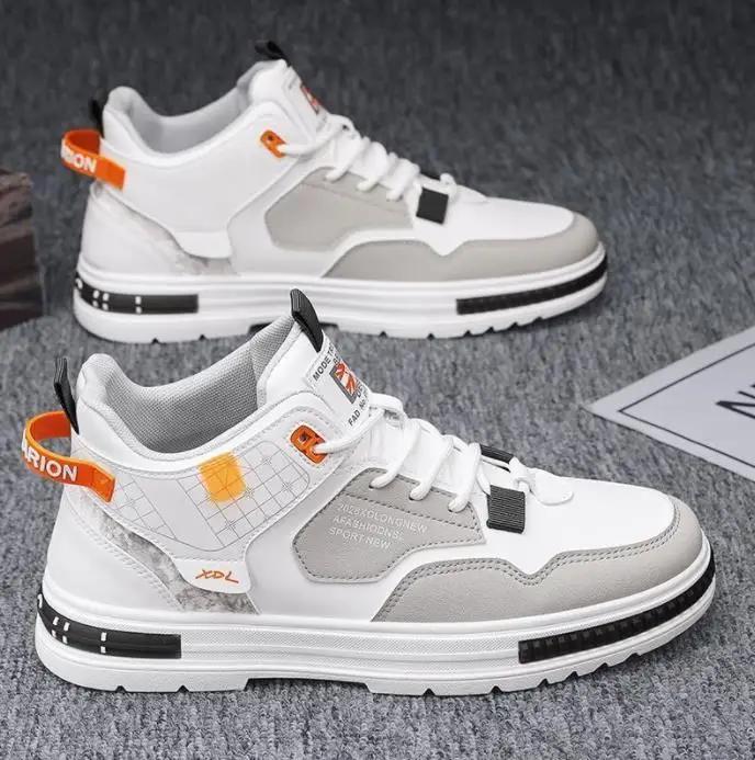 

Мужская повседневная спортивная обувь для сноуборда 2024 года, новая британская кожаная рабочая одежда для прогулок на открытом воздухе, модные ботинки, легкие, дышащие 42 белый