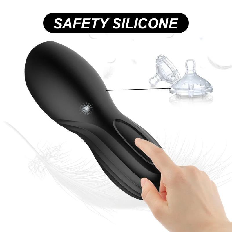 10-Speed Glans Masturbator – Penis Delay Trainer & Oral-Sex Stimulator for Intense Orgasm Control (Men's Adult Game Toy)