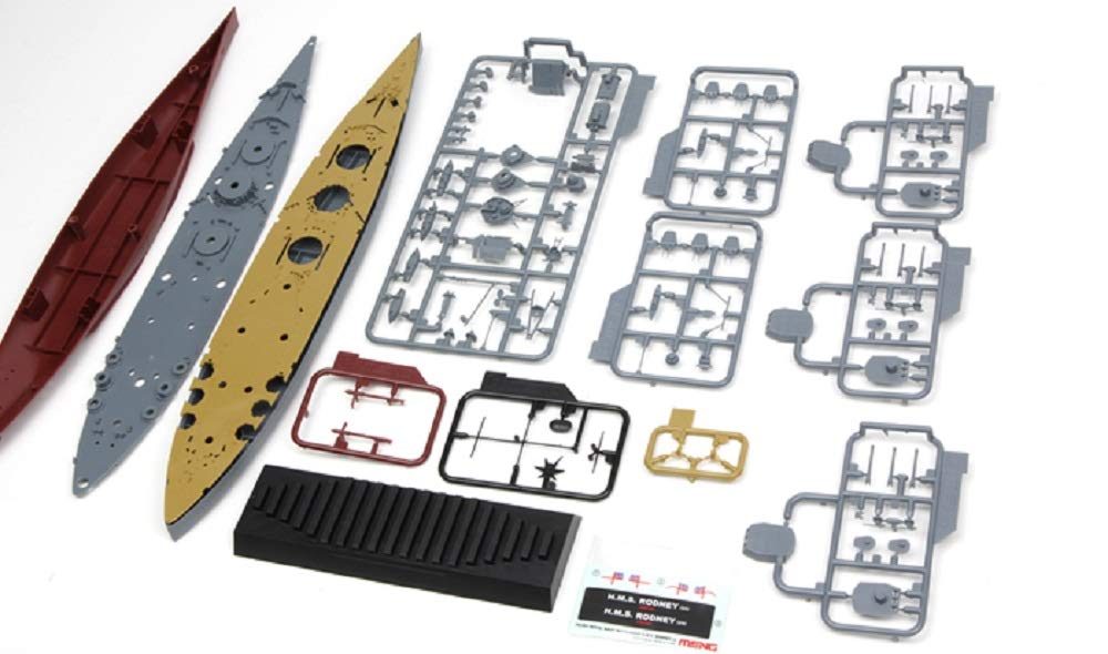 Meng Model 1/700 British Royal Navy Battleship HMS Rodney 29 Plastic Model MPS001