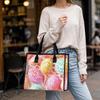 Easter Egg Printed Canvas Tote Bag Casual Daily Large Capacity Shoulder Handbag for Shopping Travel Outdoor Use