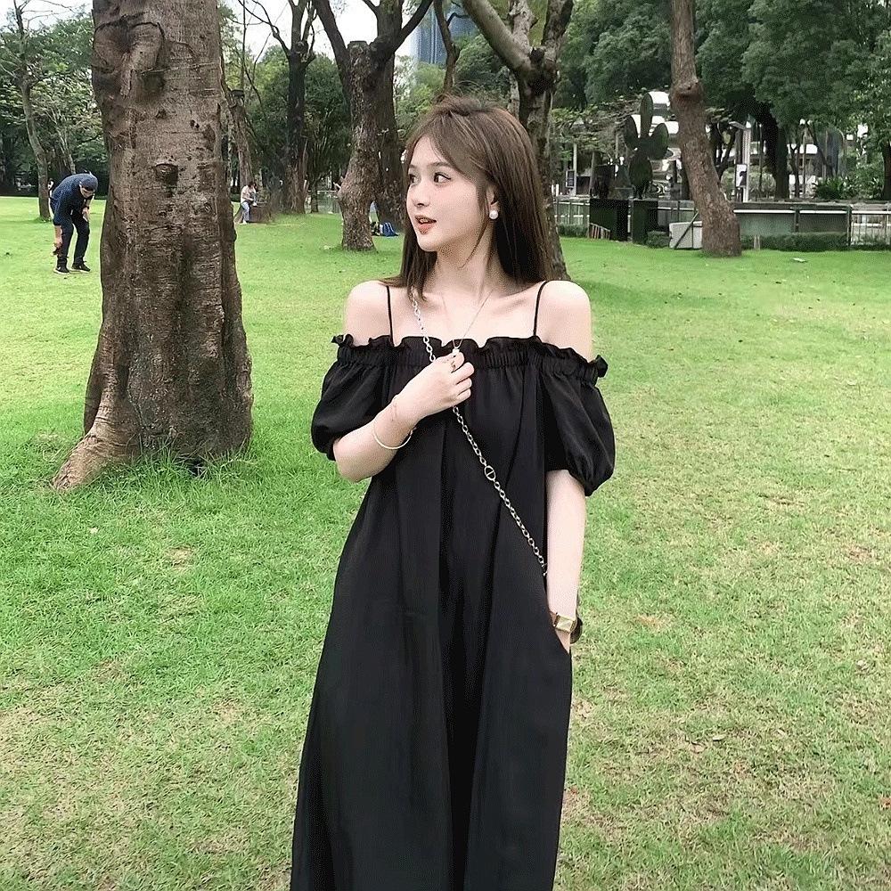 Women s Sweet and Spicy One-Shoulder Summer Beach Dress S 35-43kg