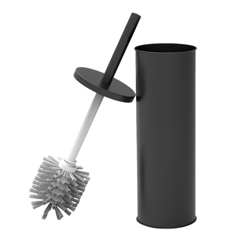 Freestanding Toilet Brush and Holder Set, Metal Bathroom Cleaning Brush with In-Holder Storage by the Toilet Area