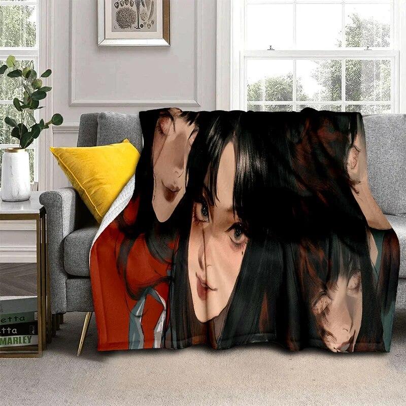 3D Horror Ghost Junji Ito Tomie Kawakami Blanket,Soft Throw Blanket for Home Bedroom Bed Sofa Picnic Travel Office Cover Blanket