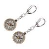 2PCS Vintage Portable Zinc Alloy Compact Pocket Compass Keychain for Outdoor Navigation Tools