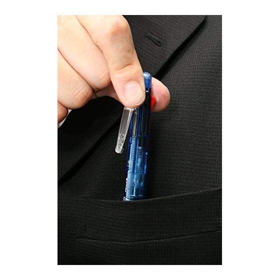 Zebra Clip-On Multi 4-Color Ballpoint Pen + Mechanical Pencil (Black, Red, Blue, Green) with 0.5mm Lead, Black Body (B4SA1-BK)