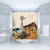 Antique Car Shower Curtain Vintage Classic Old Truck Car On Farm Field Retro Rustic Farmhouse Fabric Bathroom Decor Curtain Hook