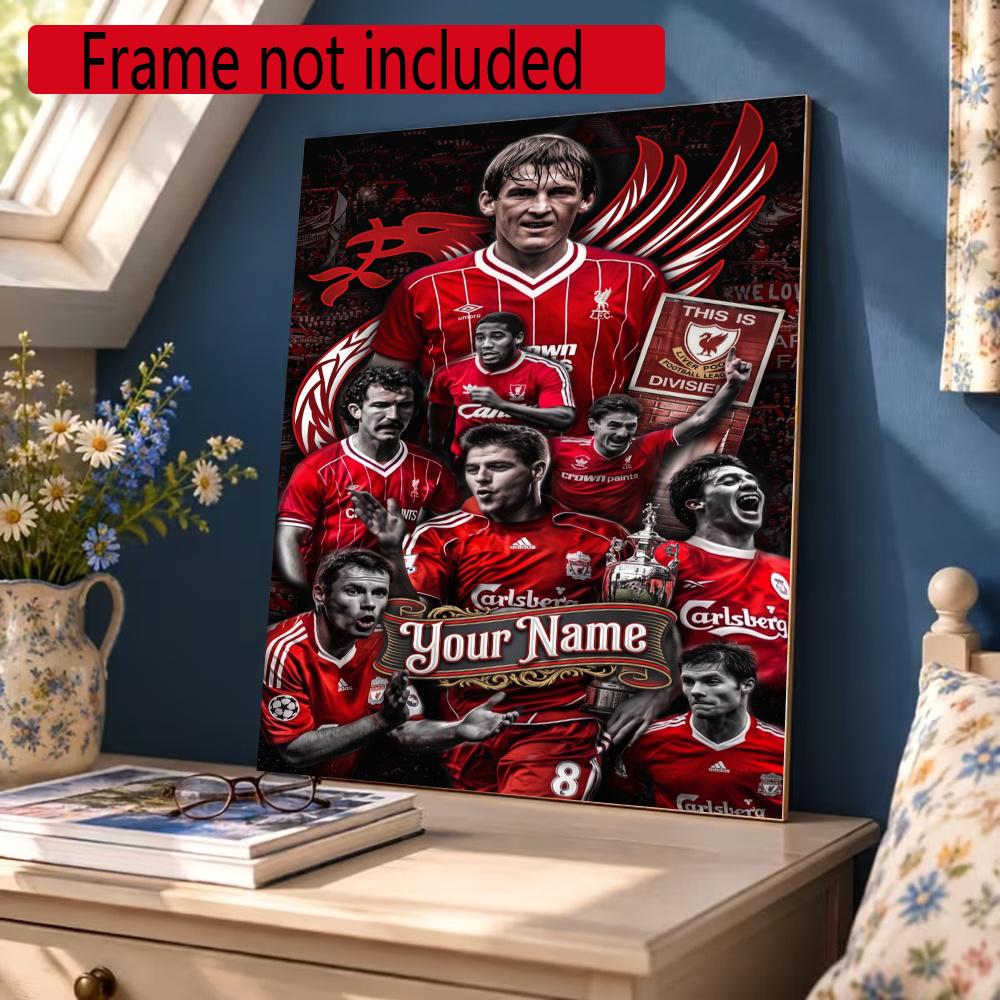 Liverpool Team Customize Text Diamond Painting Round Diamond Mosaic Suitable For Beginners Diamond Painting Rhinestones Gift Frameless