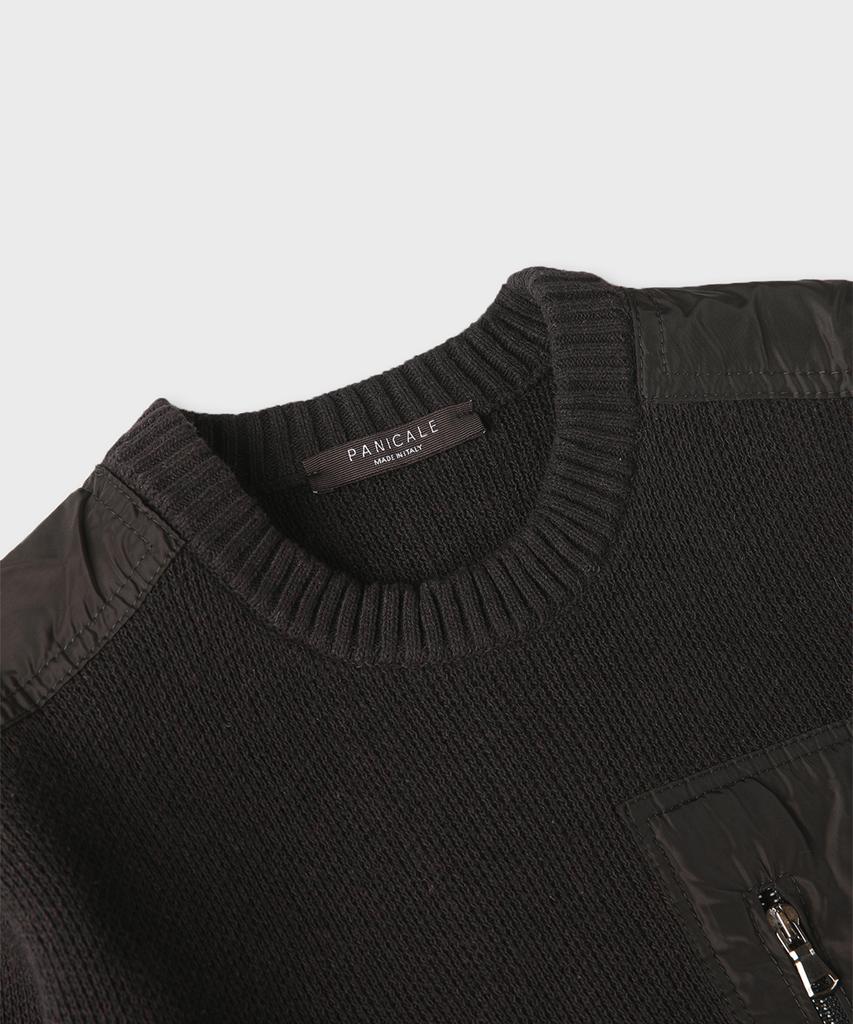 PANICALE Brown Wool Blend Pocket Sweater
