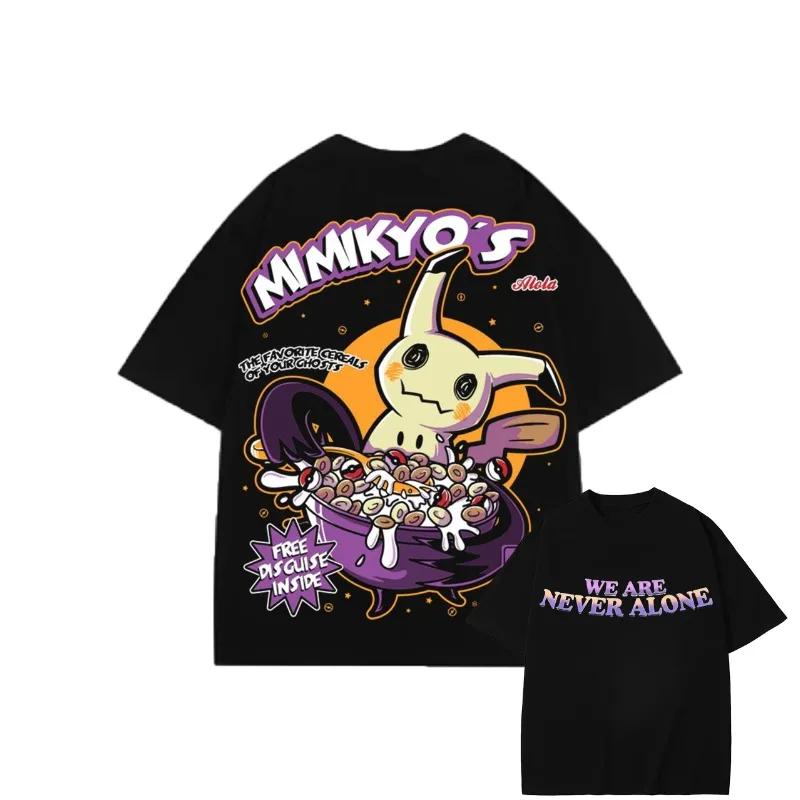

Pokémon Halloween Mimikyu Front and Rear Printed Tshirt Mens and Womens Summer New Harajuku Versatile Shortsleeved Top S