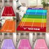 Covor Area Rug Tematic Badminton Colorat Covoraș Non-Alunecare pentru Sufragerie Dormitor Decor pentru Pasionații de Sport Accentu Casual Distractive pentru Casă