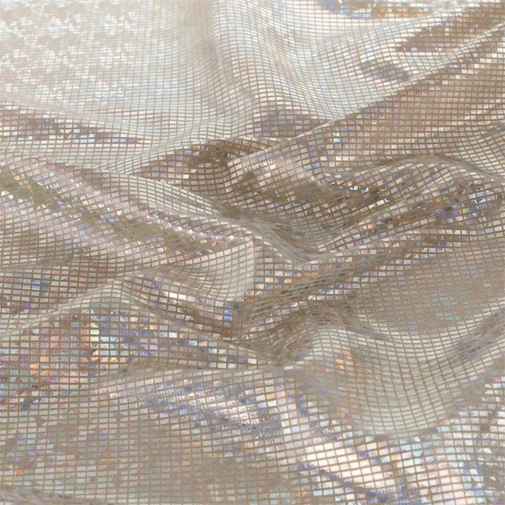 DIY 100x150cm Metallic Gold Foil Fabric Laser Colorful Sewing Material Shining Apparel Cloth Stage Performance Clothing