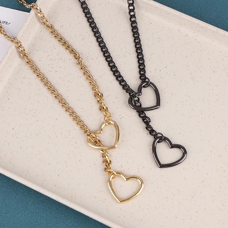 Slip Chain Necklace Rock Stainless Steel Cuban Long Necklace Jewelry Lariat Necklace