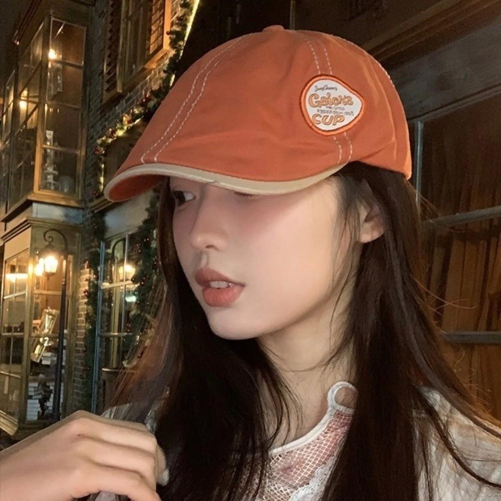 Y2k Painter Hat Embroidery Retro Artist Hat Fashion Newsboy Flat Cap  Spring Summer