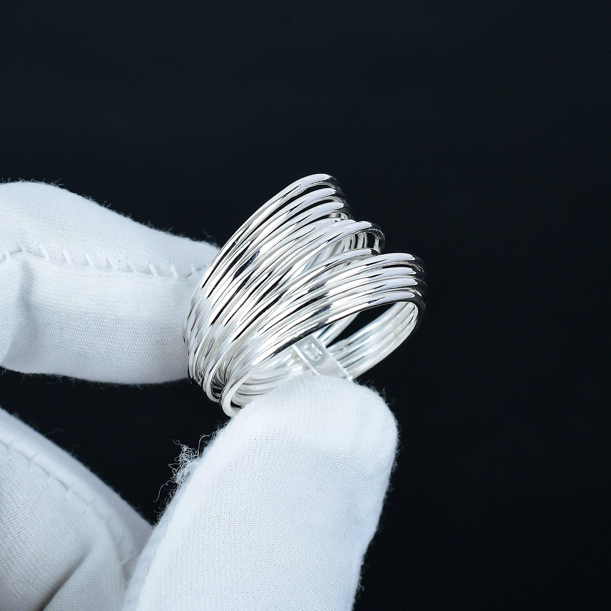 

Simple Rings, Unisex Spinner Ring, Unique Style Ring, 925 Sterling Silver Jewelry Handmade Gift, Boho Spinner Ring For Birthday Gift US 16 серебряный