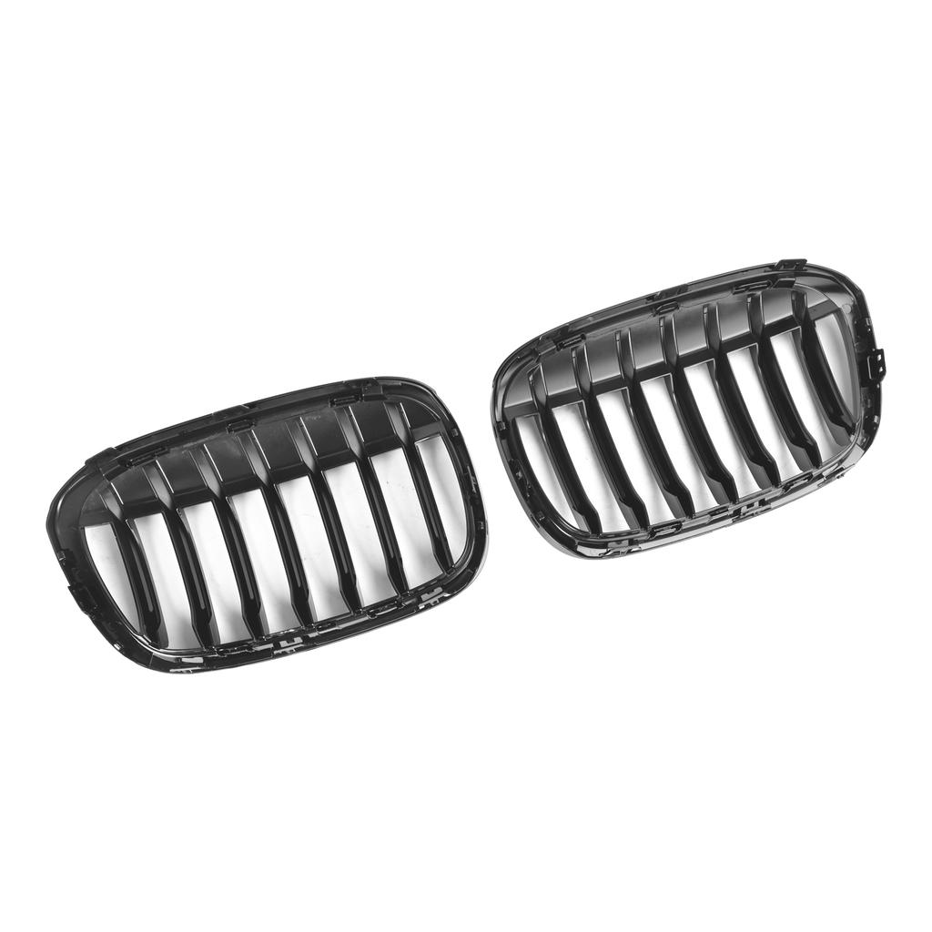 2PCS Gloss Black Front Kidney Grille Grill Fit BMW X1 F48 F49 2016-2018