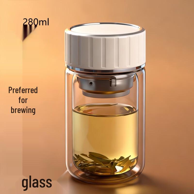 Shangqi Double-Wall Borosilicate Glass Tea Mug