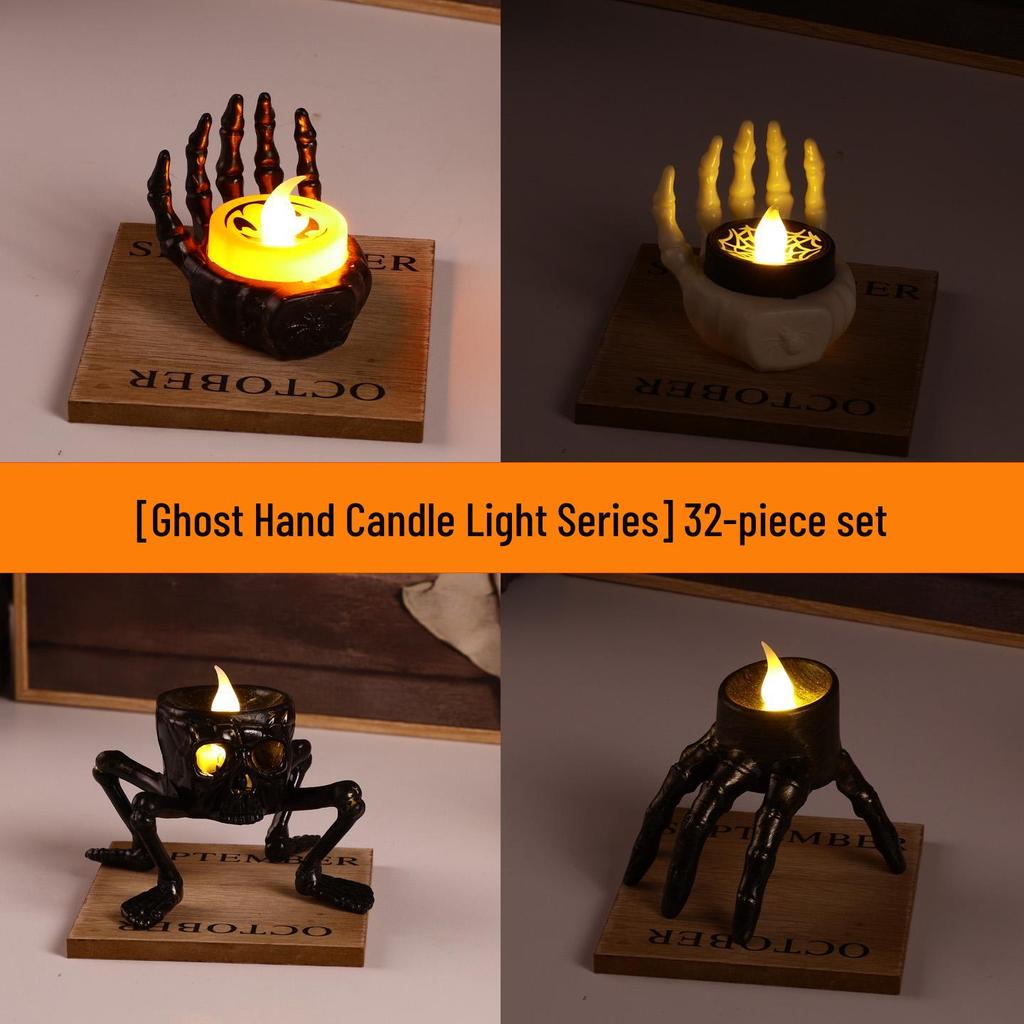 Children's Luminous Halloween Lantern: Pumpkin, Spider, and Skeleton Candle Decoration