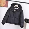 Down cotton-padded clothing women's short winter new cotton-padded clothing hooded cotton-padded jacket warm bread clothing jacket thickened