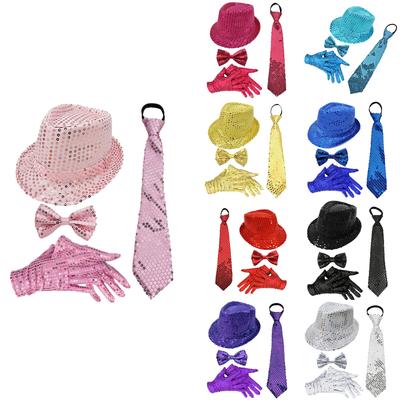 Performance Props: Sequined Hat, Tie, Gloves, Suspenders, Men's Suit