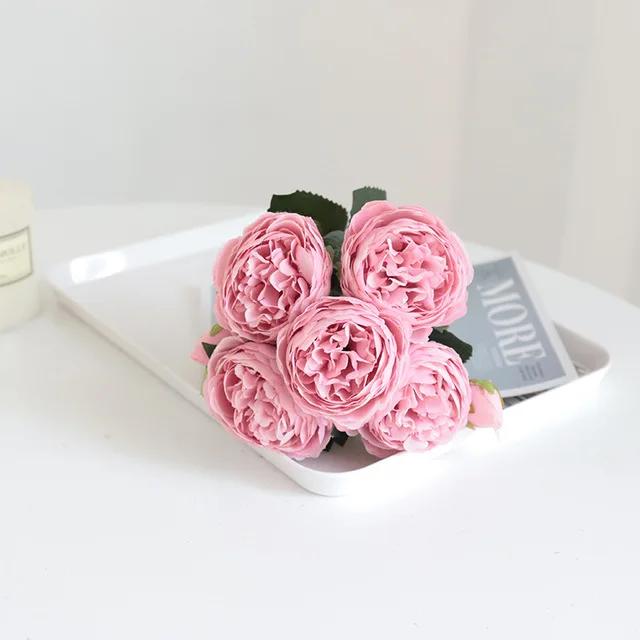 

Искусственные цветы свадебный реквизит для фотосъемки скандинавское украшение для дома 30 см искусственная персидская роза эстетические аксессуары для сада фей pink