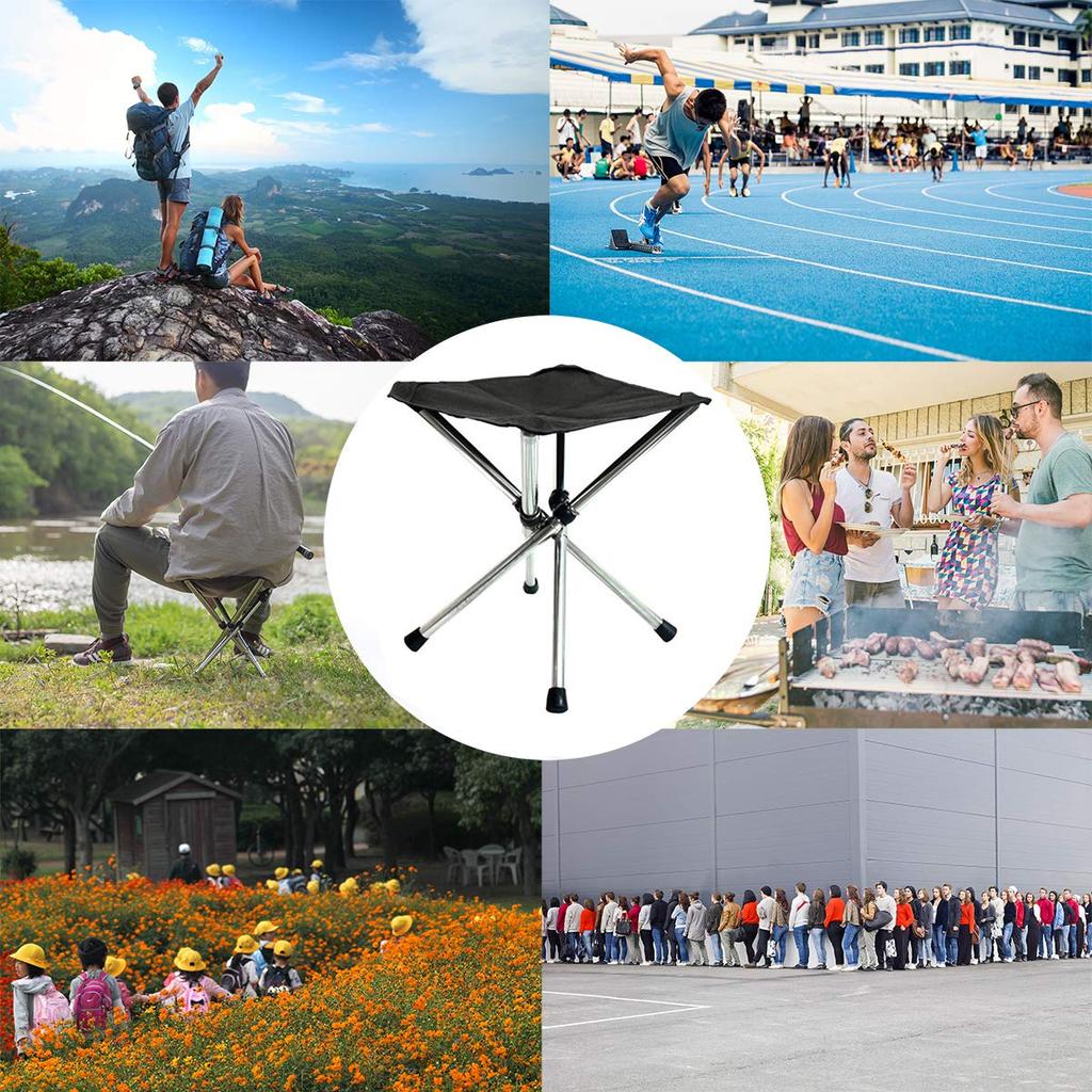 KVASS Outdoor Folding Camping 4 Load Storage Bag Sports Mountain Stainless Steel Chair, Chair, Lightweight, Compact, Chair, Legs, Telescopic,