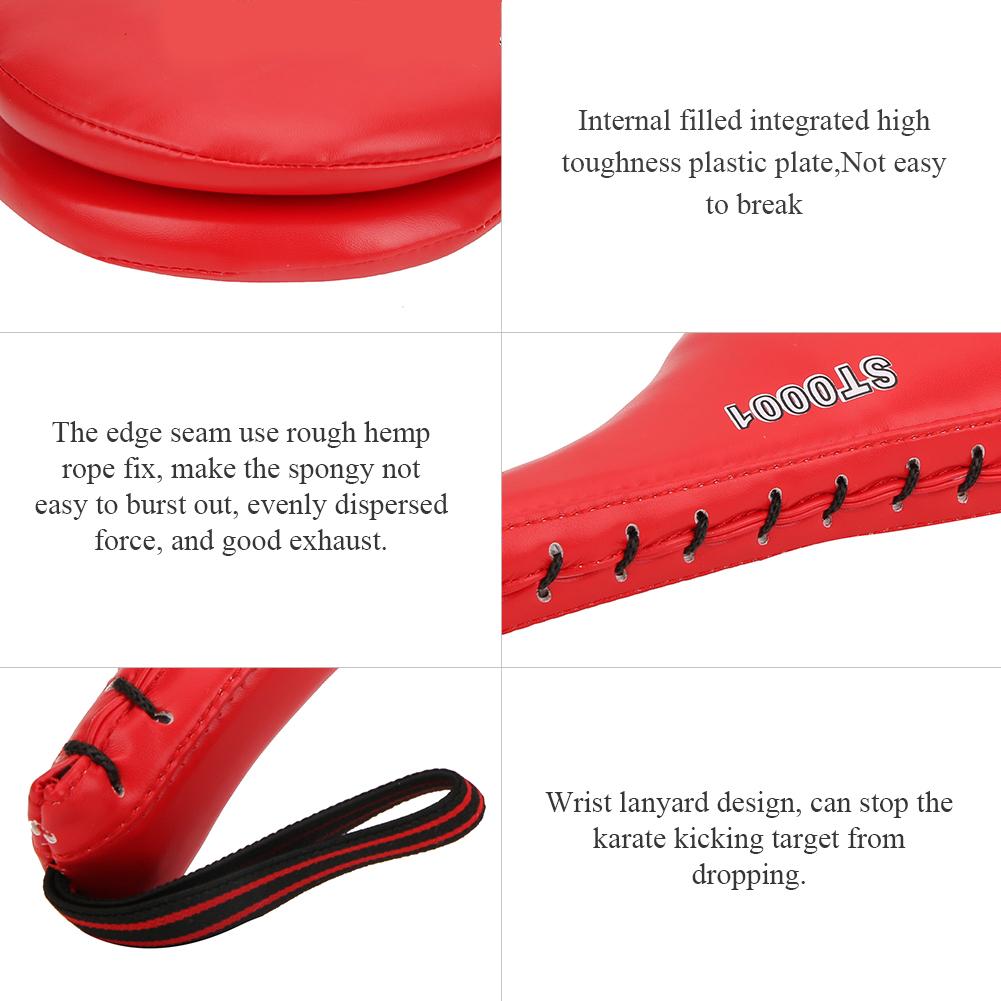 ST0001 PU Leather Red Children Taekwondo Boxing Hand Foot Pad Training Kicking Target AccessoryRed