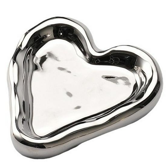 Nordic Heart-Shaped Ceramic Jewelry and Tabletop Storage Tray