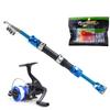 FTK Rod and Reel Set, Men's Telescopic Fishing Rod Set, Collapsible Portable Fishing Gear Starter, Compact Travelling Fishing Rods