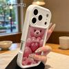 Phone Case: 2D Flat Design Suitable for iPhone 18 17 16 15 14 13 Pro Tiered Protective Case, Pink Big Bear, Christmas and Halloween Gift