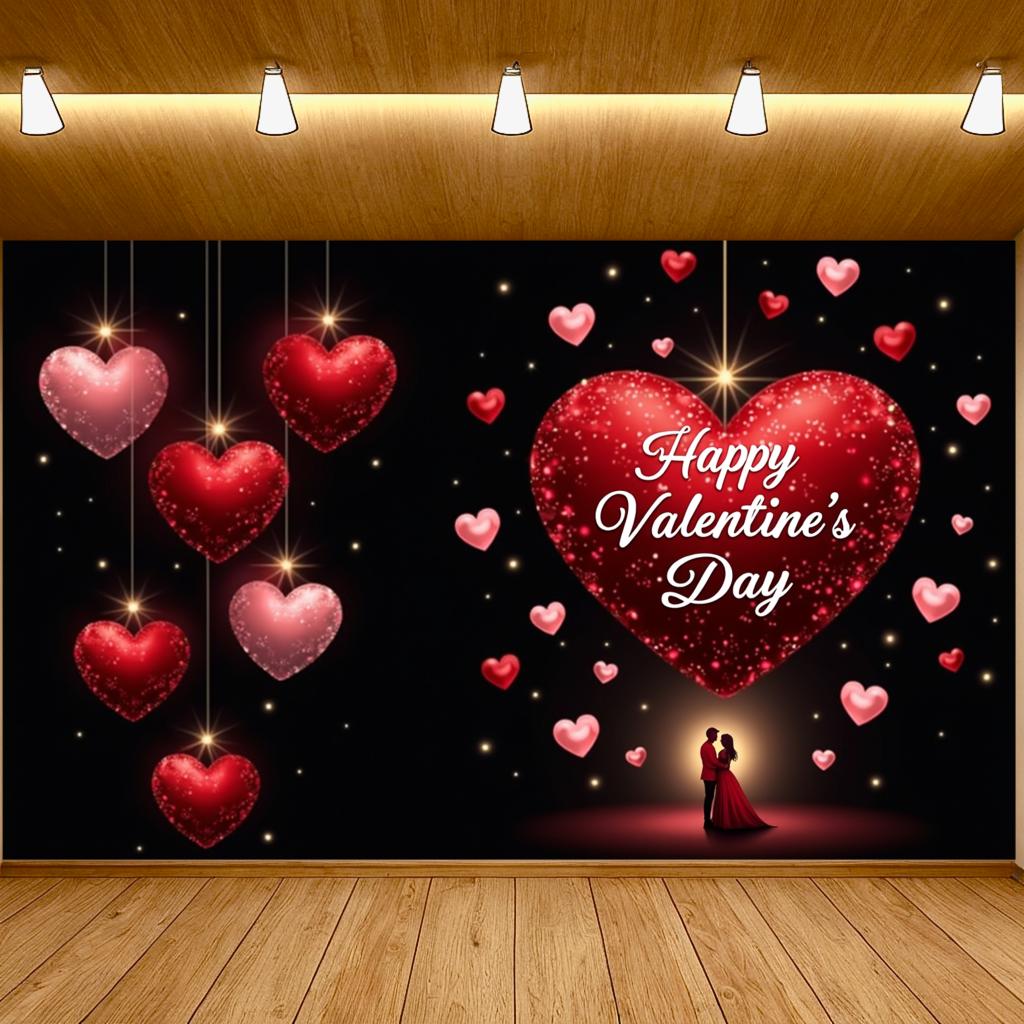 Hanging Event Decoration Love Background Backdrop Banner For Celebration Wedding Valentine's Day