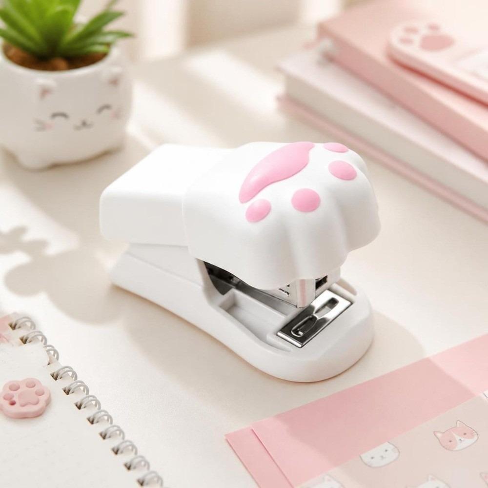Multifunctional Cat Paw Stapler Cute Design Cat Claw Stapler Mini Stapler Set Office Use